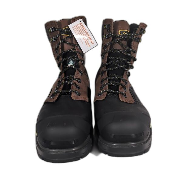 Terra Gantry Work Boots Men's Size 9W Black/Brown Waterproof Composite Toe S973 - Picture 2 of 7